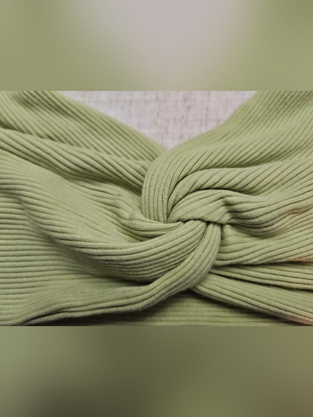 SHEIN Lime Green Ribbed Knit TOP - Picture 2 of 4